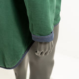 GREEN ORGANIC COTTON - The reversible water resistant Anoraq