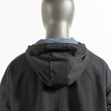 BLACK ORGANIC COTTON - The reversible water resistant Anoraq